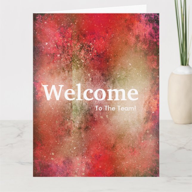 New Employee Welcome Watercolor Card (Front)