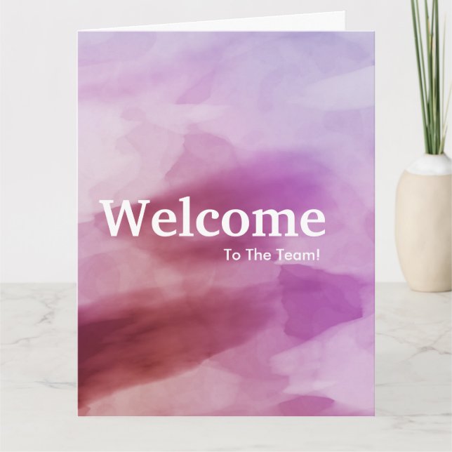New Employee Welcome Watercolor Card (Front)