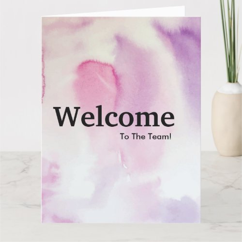 New Employee Welcome Watercolor Card