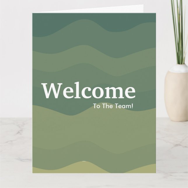 New Employee Welcome Watercolor Card (Front)