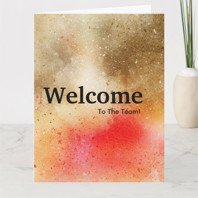New Employee Welcome Watercolor Card (Front)