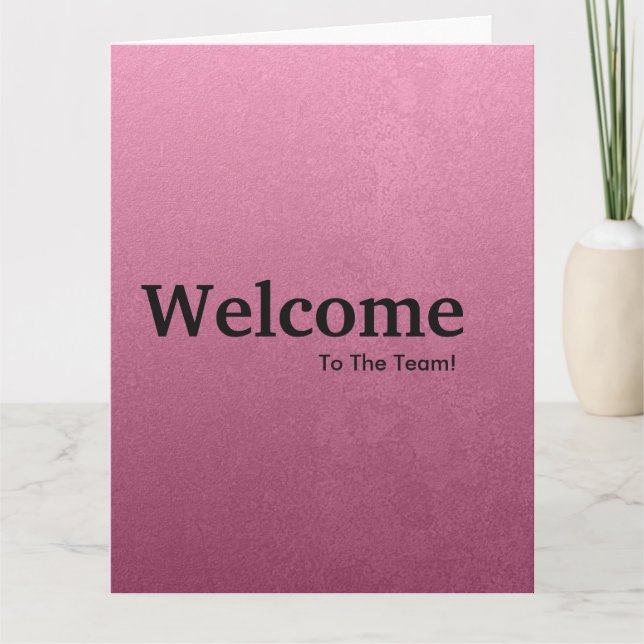 New Employee Welcome Watercolor Card (Front)
