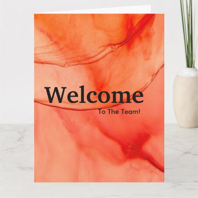 New Employee Welcome Watercolor Card (Front)