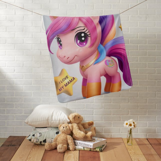 New!  Enchanted Dreams Unicorn Baby Blanket (In Situ)