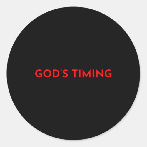 New Energy_ GodS Timing Classic Round Sticker