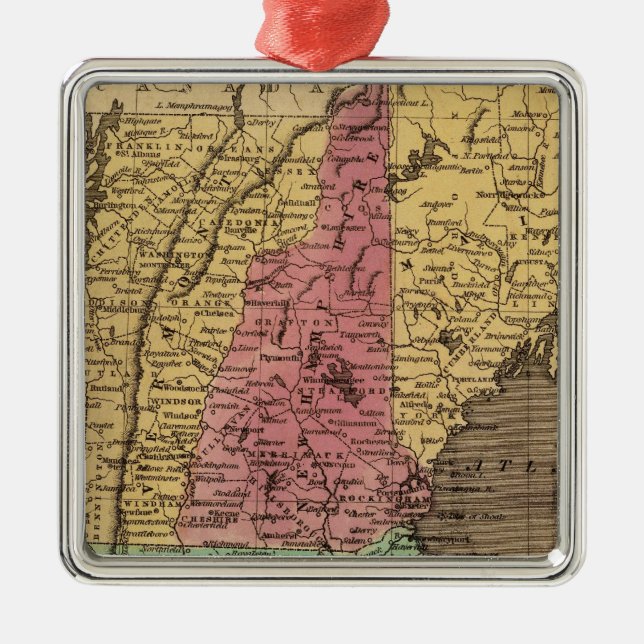 New England 4 Metal Ornament (Front)