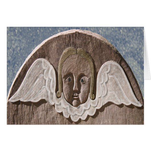 New England Angel Card (Blue) (Front Horizontal)