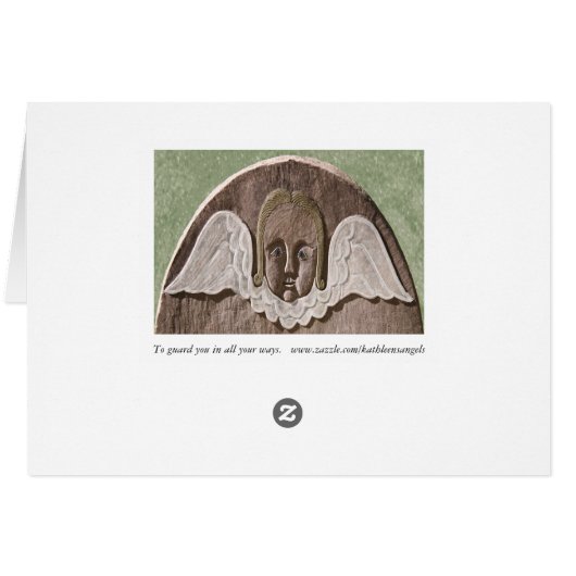 New England Angel Card (Dk. Green) (Back Horizontal)