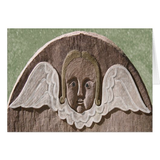 New England Angel Card (Dk. Green) (Front Horizontal)