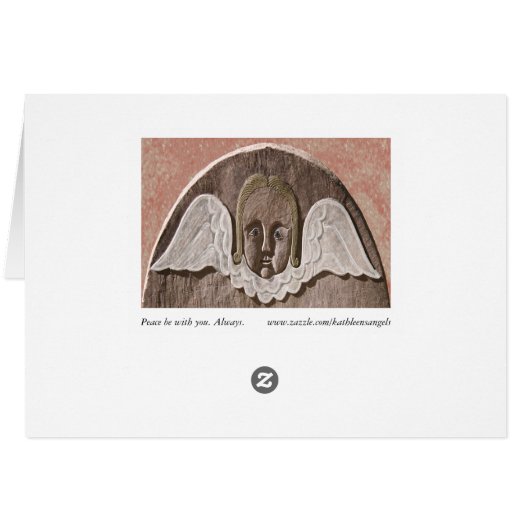 New England Angel Card (Red) (Back Horizontal)