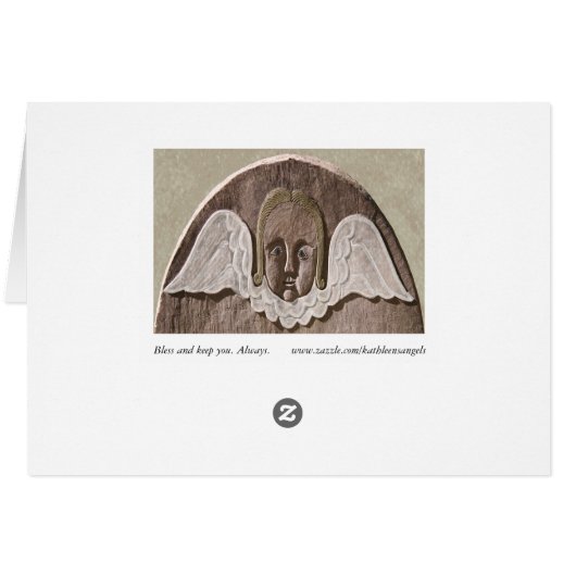 New England Angel Card (Sage) (Back Horizontal)