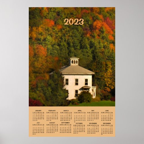 New England Autumn Foliage 2023  Nature Calendar   Poster