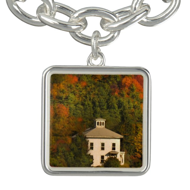New England Autumn House and Cupola Charm Bracelet (Design)