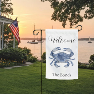 New England Blue Crab Garden Flag