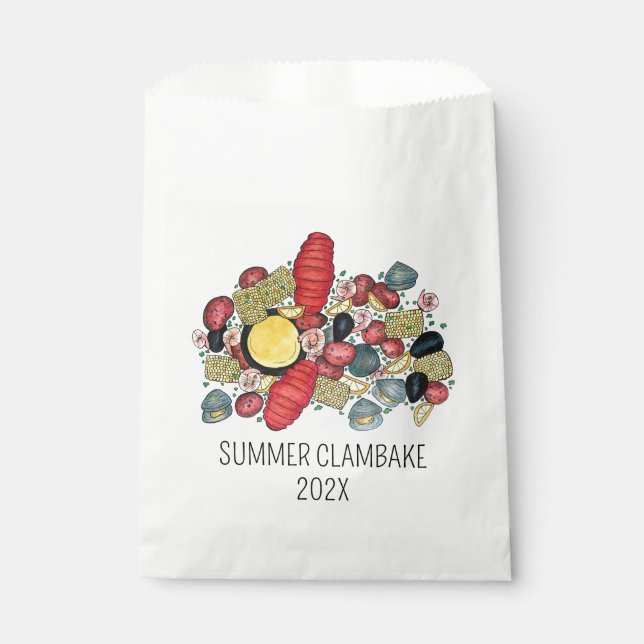 New England Clambake Lobster Boil Block Party Favor Bag (Front)