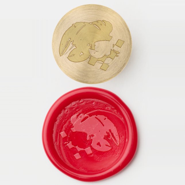 New England Clambake Lobster Boil Seafood Shack Wax Seal Stamp (Stamped)