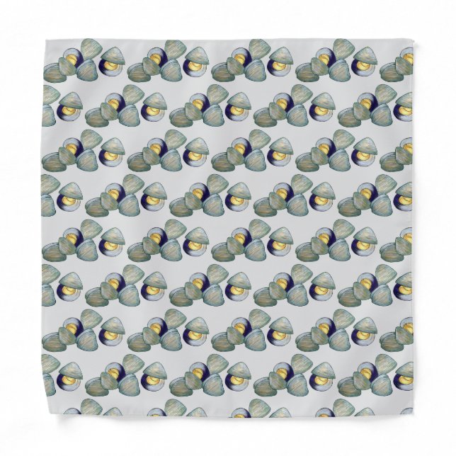 New England Clams Clambake Beach Summer Seafood Bandana (Front)