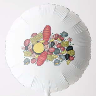 New England Clams Lobster Clambake Seafood Dinner Balloon