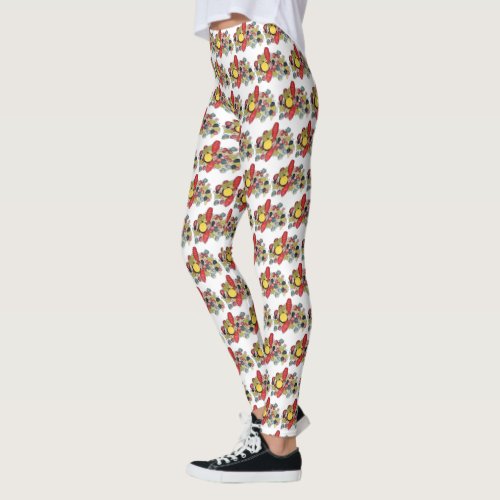 New England Clams Lobster Clambake Seafood Dinner Leggings