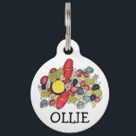 New England Clams Lobster Clambake Seafood Dinner Pet ID Tag<br><div class="desc">Design features an original illustration of a classic New England clambake, consisting of lobster, shrimp, clams, mussels, corn, potatoes, and lots of melted butter! This design is also available on other products. Lots of additional food illustrations are also available from this shop. Don't see what you're looking for? Need help...</div>