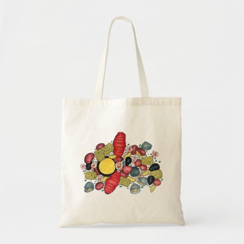 New England Clams Lobster Clambake Seafood Dinner Tote Bag