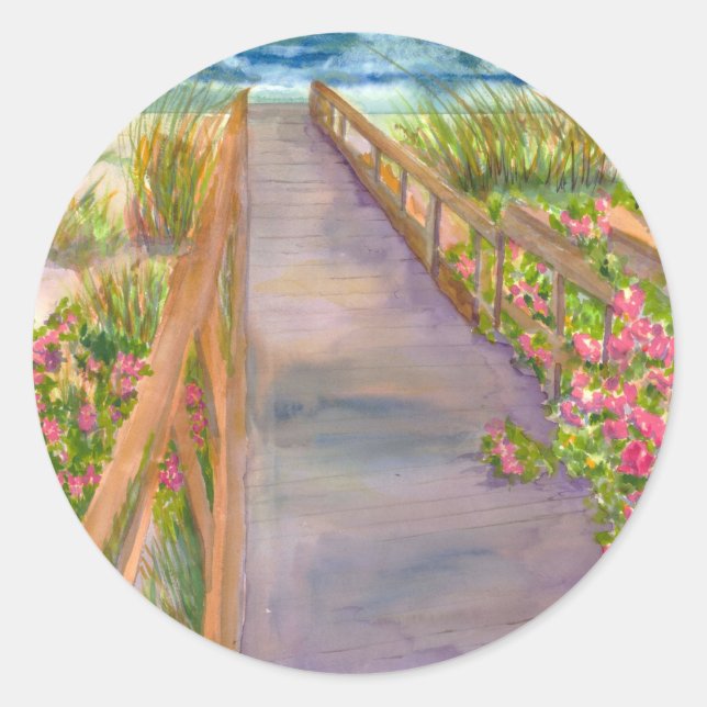 New England Coast Classic Round Sticker (Front)