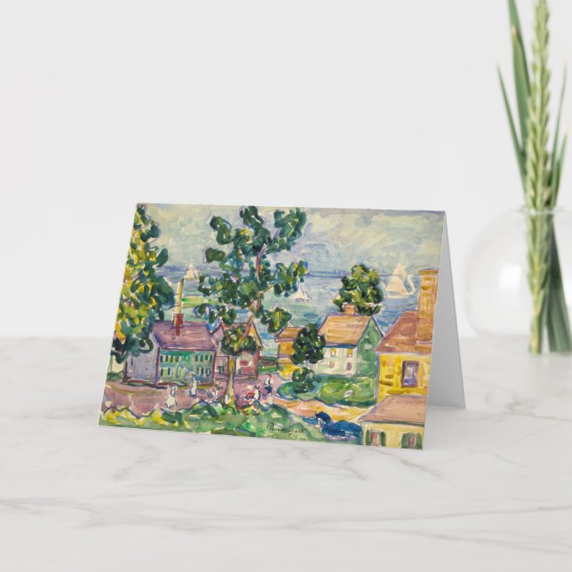 New England Coastal Village | Maurice Prendergast Card (Front)