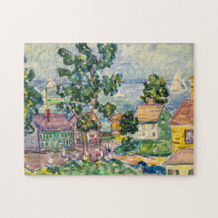 New England Coastal Village Maurice Prendergast Jigsaw Puzzle