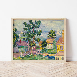 New England Coastal Village Maurice Prendergast Poster