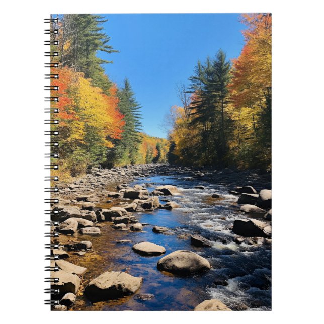 New England Colorful Landscape, Autumn, Notebook (Front)