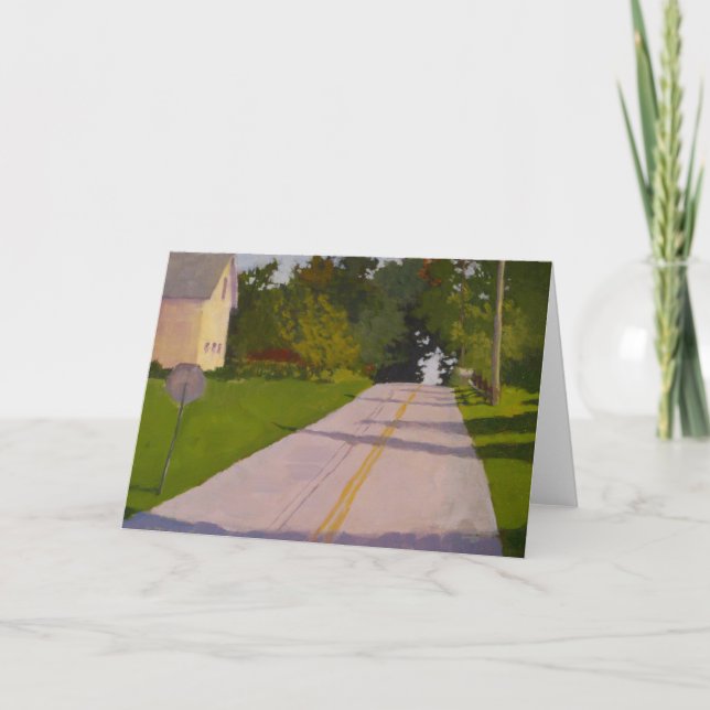 New England country road greeting card (Front)
