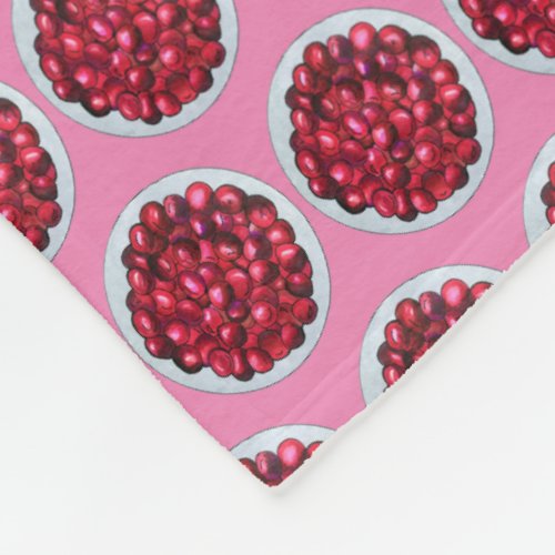 New England Cranberries Cranberry Bog Berries Fleece Blanket