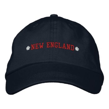New England Embroidered Baseball Cap by Luzesky at Zazzle