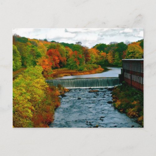 New England Fall Day Photo taken in Massachusetts Postcard