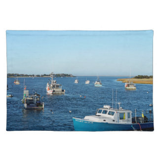 New England Fishing Boats Cloth Placemat