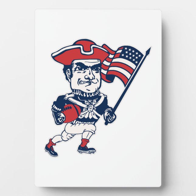 New England Football Mascot Plaque (Front)