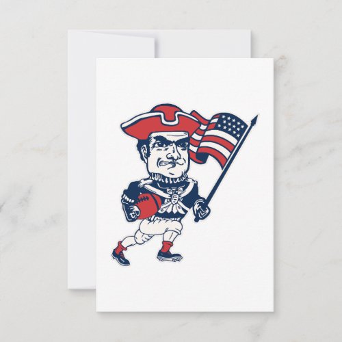 New England Football Mascot Thank You Card