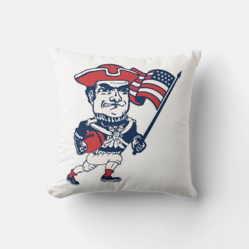 New England Football Mascot Throw Pillow