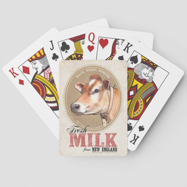 "New England Fresh Milk" Poker Cards (Back)