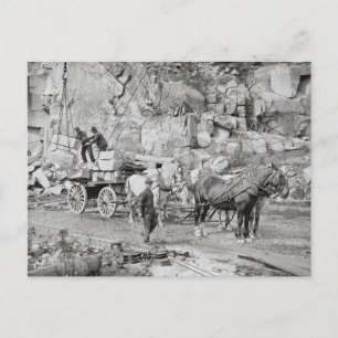 New England Granite Quarry, 1908 Postcard
