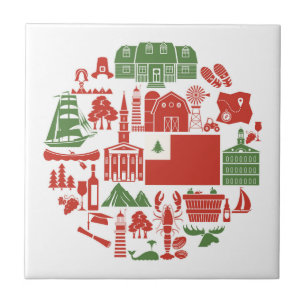 New England Icons Ceramic Tile