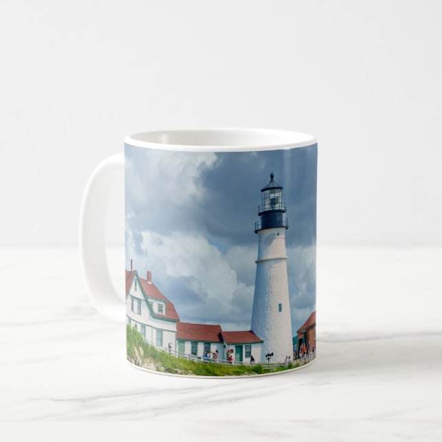 New England lighthouse coastal landscape   Coffee Mug (Front Left)