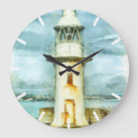 New England Lighthouse Large Clock