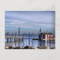 New England Lighthouse Postcard-Scituate