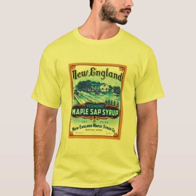 New England Maple Sap Syrup Ad T-Shirt (Front)