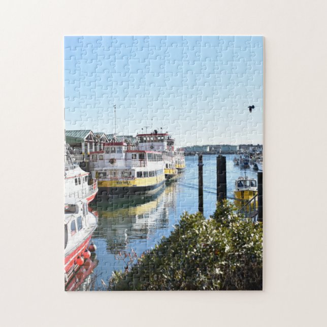 New England Old Port Portland ME Maine Boats Jigsaw Puzzle (Vertical)