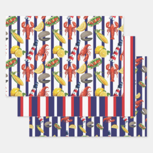 New England Picnic Wrapping Paper Sheets