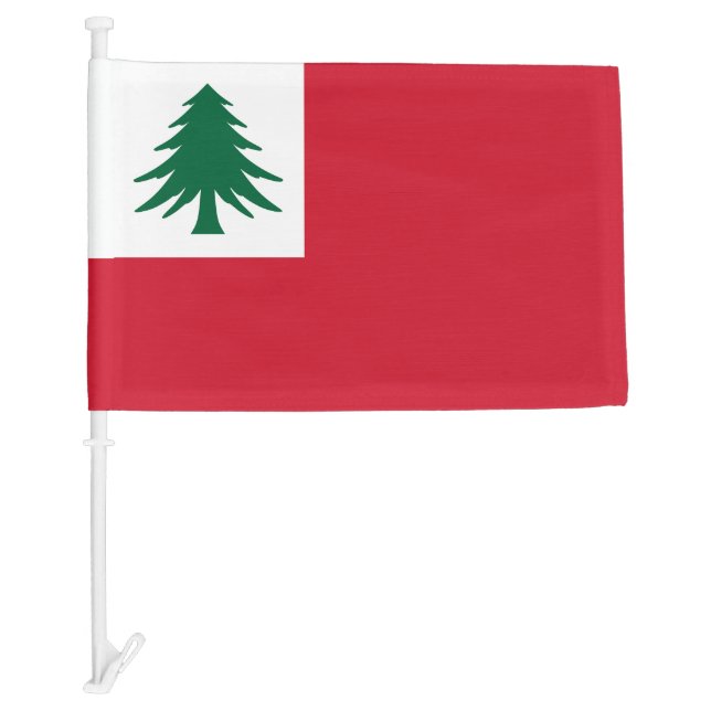 New England Pine Tree Patch Car Flag (Front)