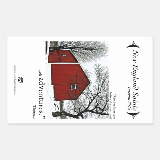 New England Saints Rectangular Sticker (Front)