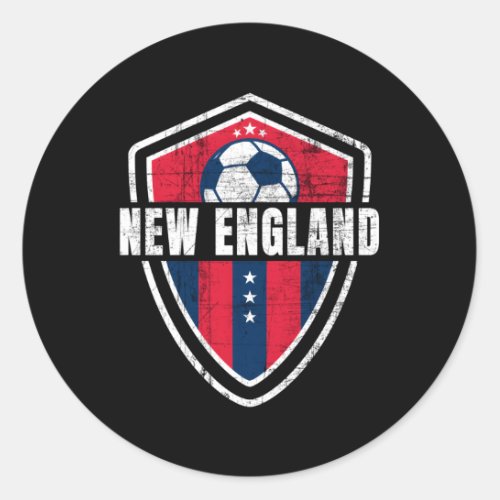 New England Soccer Jersey Ii Original Distressed Classic Round Sticker